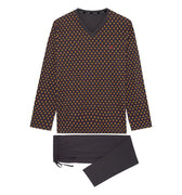 402723 Jegor Long Sleepwear - I004 Black Print
